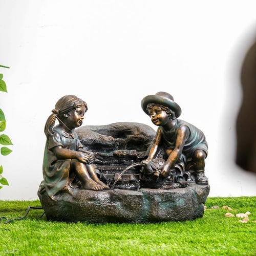 نافورة مياة بتصميم أطفال صغار مقاس 46x60 سم