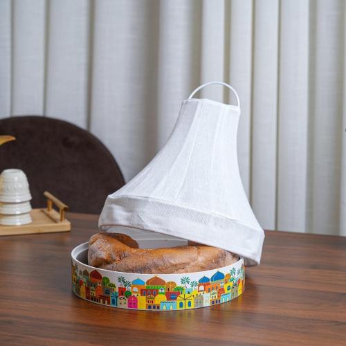 صحن بزخرفة رمضانية انيقة مع غطاء قماشي - رمضان 202...