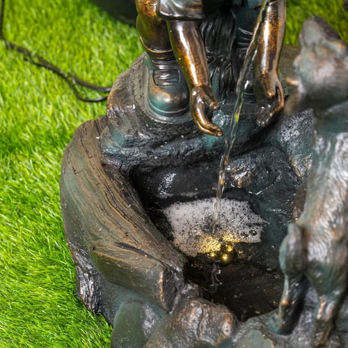 نافورة مياة بتصميم أطفال صغار مقاس 70x50x30 سم