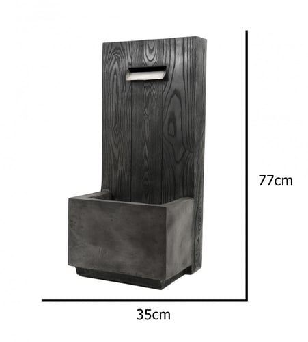 نافورة بتصميم عصري لون اسود مقاس 77x35 سم