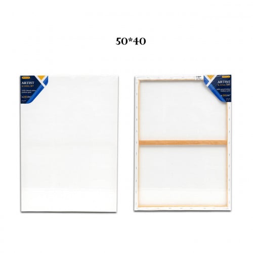 لوحة كانفس للرسم لون ابيض مقاس 50x40 سم