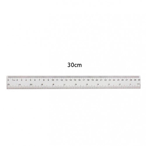 مسطرة بلاستيك لون شفاف مقاس 30 سم