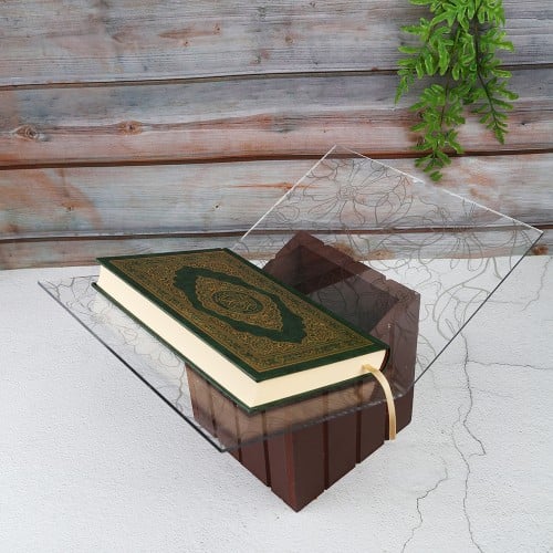 حامل المصحف الشريف اكريلك مزين بنقوشات مميزة و قاع...