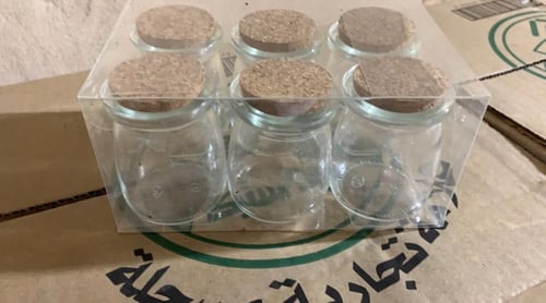 قوارير زجاج العلبة 12حبة) بدون زينة