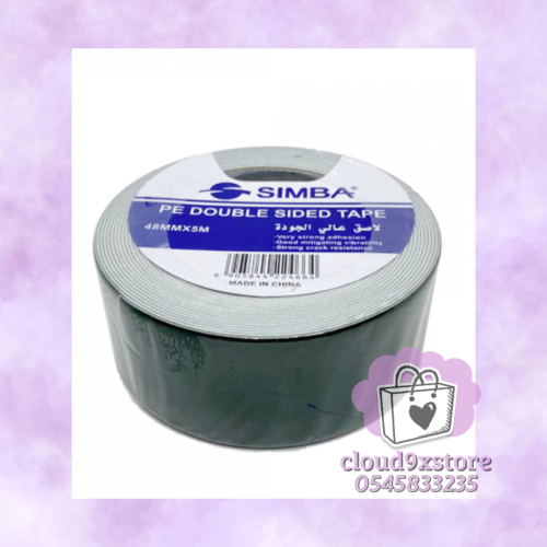 شريط لاصق وجهين فوم عرض 2 سم والطول 10 يارد