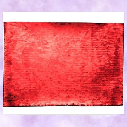 قماش ترتر لاصق مستطيل احمر 21×28سم