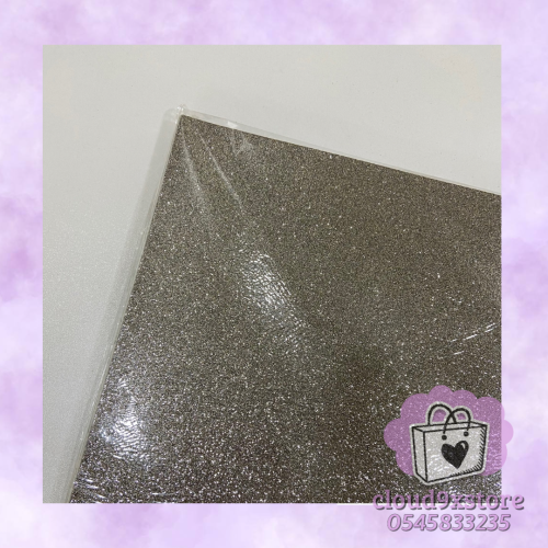 فوم اسفنج لامع لاصق لون فضي A3