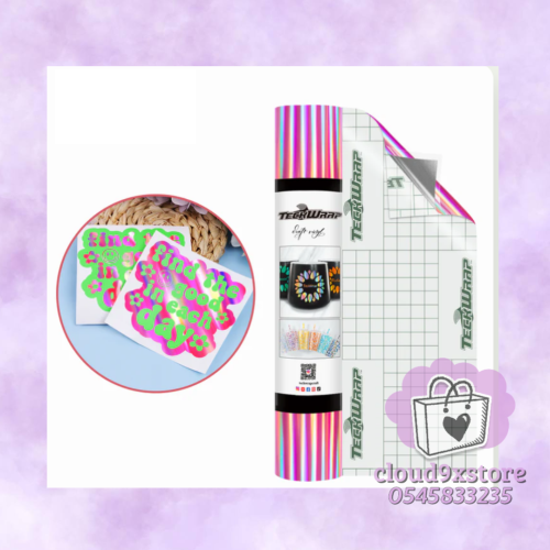 فينيل أسطح هولوجرافيك لامع وردي Teckwrap