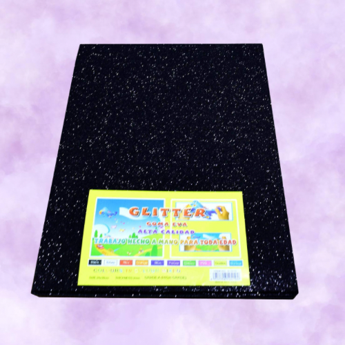 فوم اسفنج لامع لاصق اسود A4