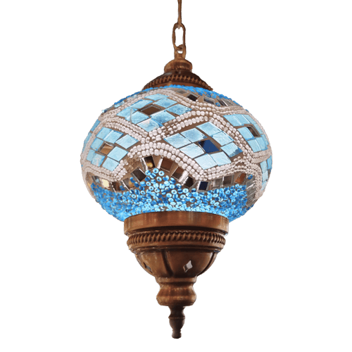 نجفة تركي موزاييك ازرق