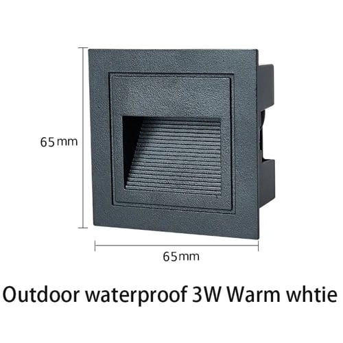 انارة درج اسود 3 واط 3000K