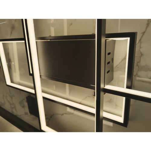 نجفة/جداري مودرن ليد اسود