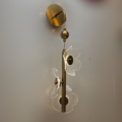 جداري ليد اكريليك وردة ذهبي