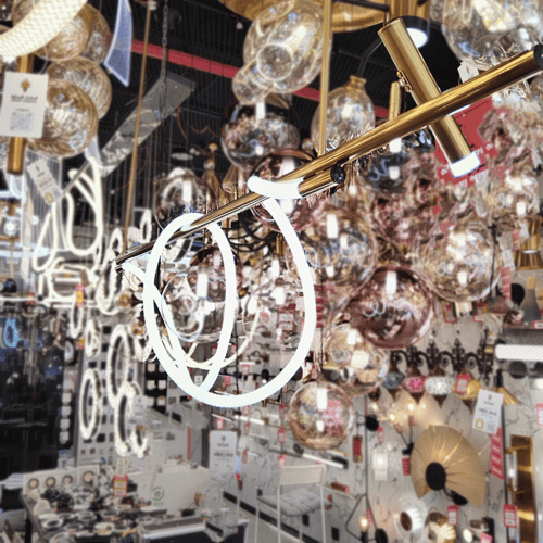 نجفة اشرطة ليد ذهبي 150 سم