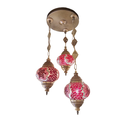 نجفة تركي موزاييك احمر