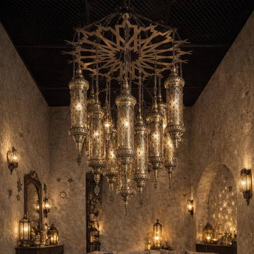 نجفة قناديل نحاس 13 لمبة