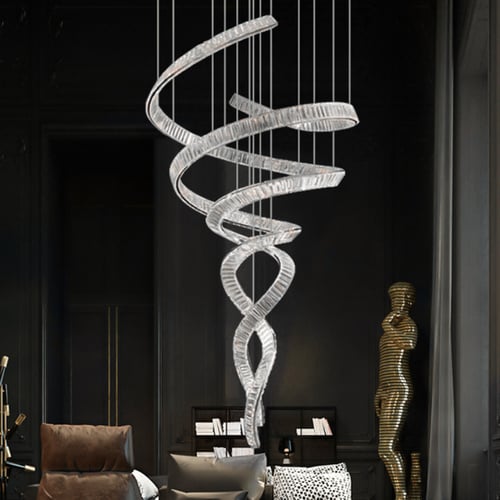 نجفة كريستال حلزوني 3 متر