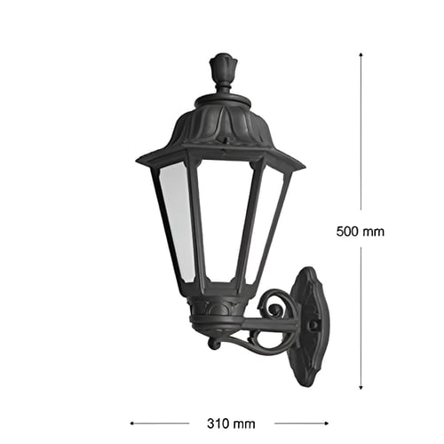 فانوس جداري اسود E26
