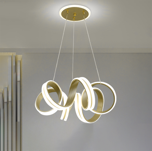 نجفة ليد ذهبي مودرن ربر مع ريموت