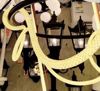 نجفة اشرطة ليد دائرية اسود 90 سم