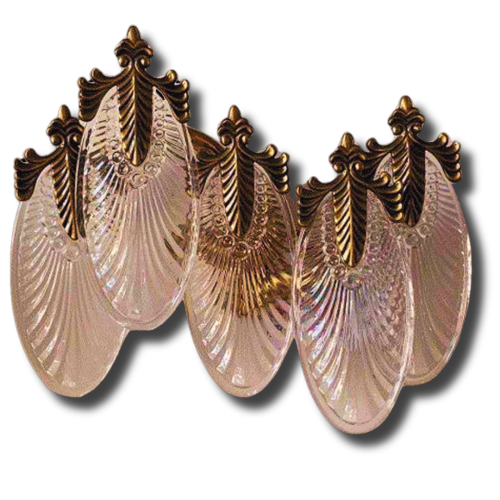 ابليك جداري زجاجي بتاج ملكي