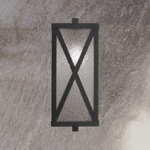 فانوس جداري اسود مستطيل 48 سم