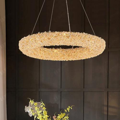 نجفة مودرن كريستال دائرية