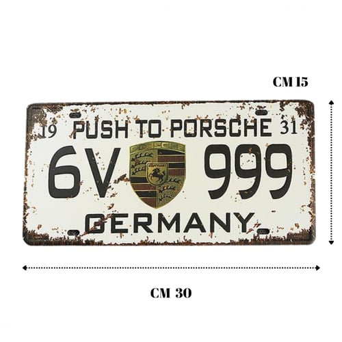 لوحة ديكور معدنية PORSCHE - 999