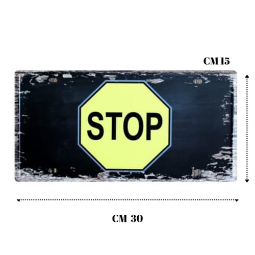 لوحة ديكور معدنية STOP