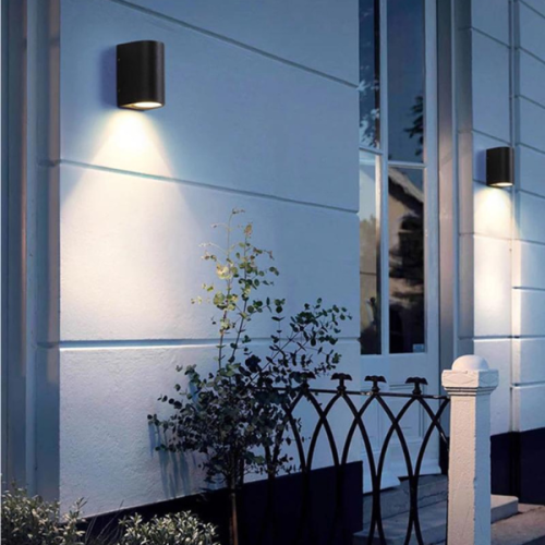 جداري ليد خارجي و داخلي اسود سلندري