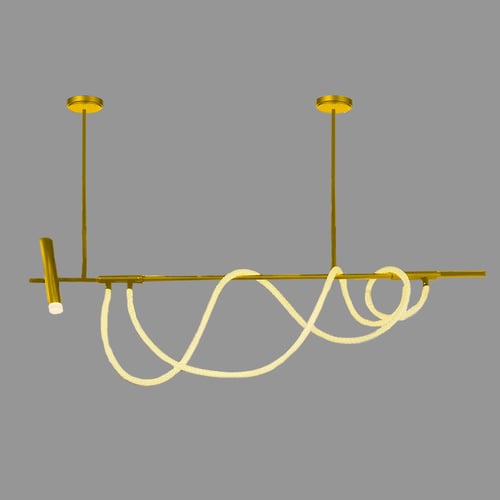 نجفة اشرطة ليد ذهبي 120 سم