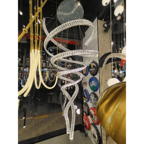 نجفة كريستال حلزوني 3 متر