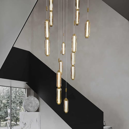 نجفة مودرن 3 متر 12 كبسولة