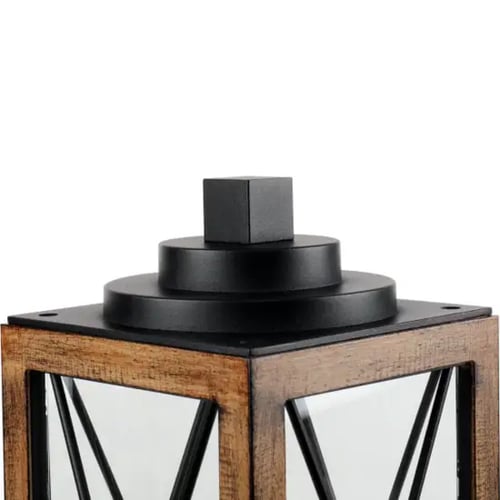 فانوس سور / أرضي نقش خشبي