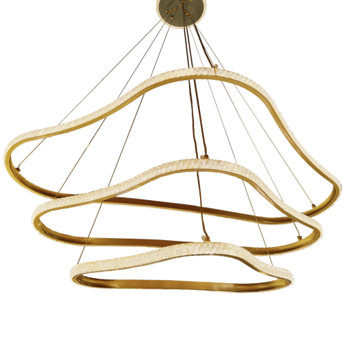 نجفة ليد مودرن اسود ثلاث حلقات