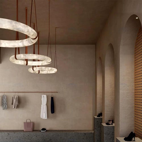 نجفة دائرية رخام 60 سم