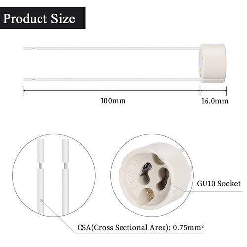 توصيلة لمبة GU 10 ( هولدر ) بورسلان