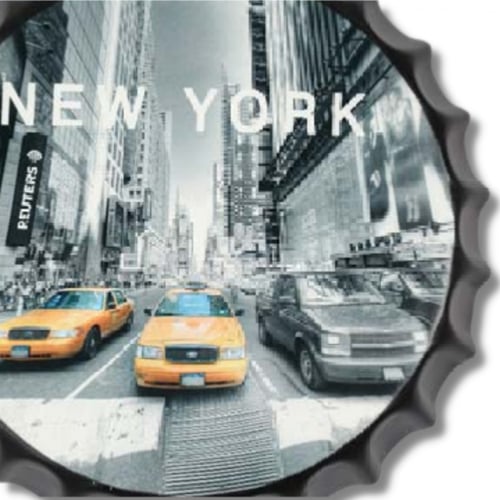 لوحة ديكور غطاء قارورة new York