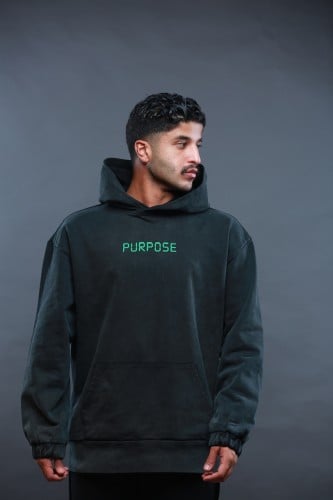 Hoodie black washed
