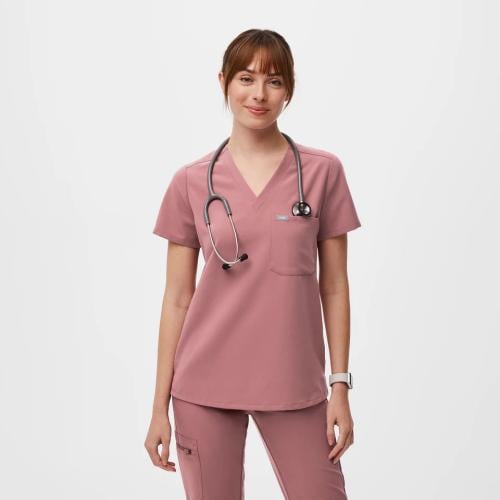 Figs, Mauve Catarina Top