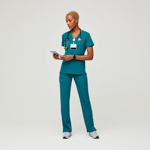 Figs, Pacific Blue Casma Top