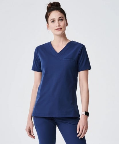 Medelita, Navy Blue Vista Scrub Top