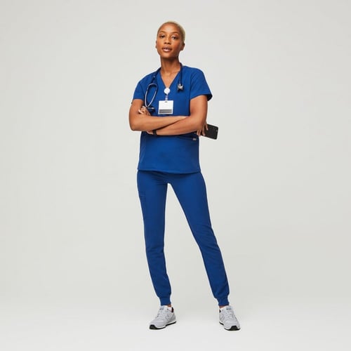 Figs, Electric Blue Casma Top