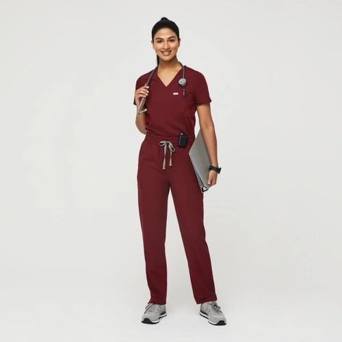Figs, Burgundy Yola Pants