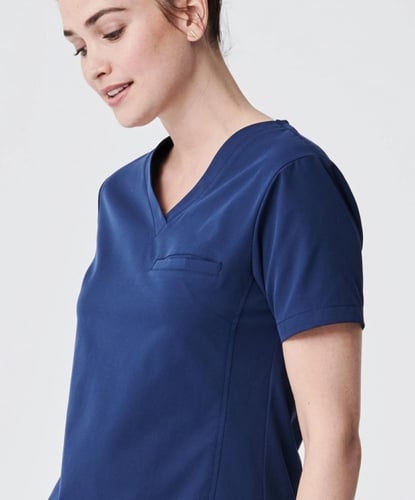 Medelita, Navy Blue Vista Scrub Top