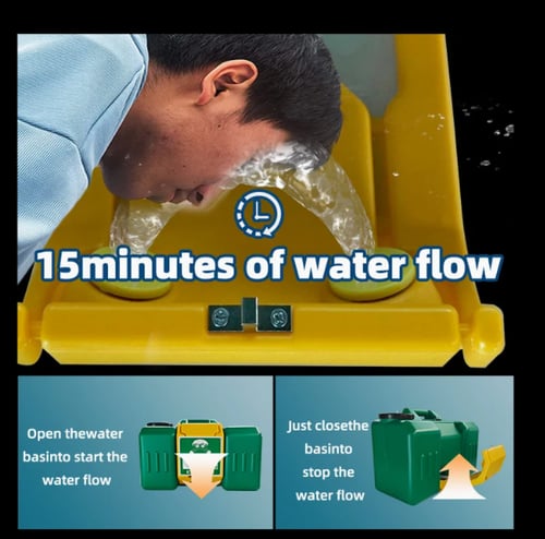 محطة غسيل عيون محمولة 9GAL / 35L