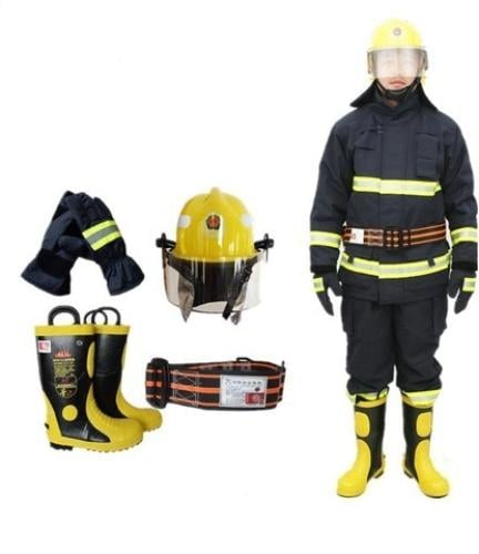 بدلة دفاع مدني طقم كامل مع محتوياتها