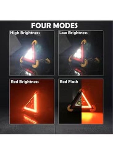 مصباح تحذير للطوارئ LED متعدد الوظائف على شكل مثلث...
