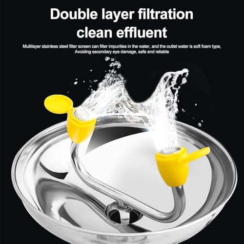 محطة غسيل العين للطوارئ مثبتة على طاولة