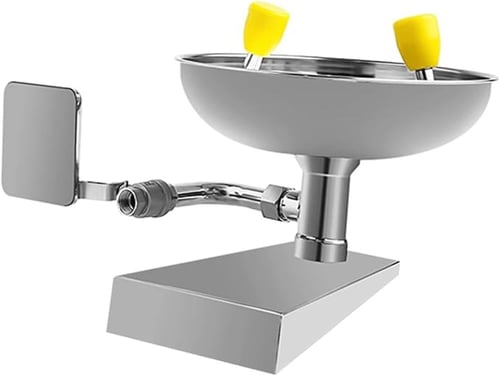 محطة غسيل العين للطوارئ مثبتة على طاولة